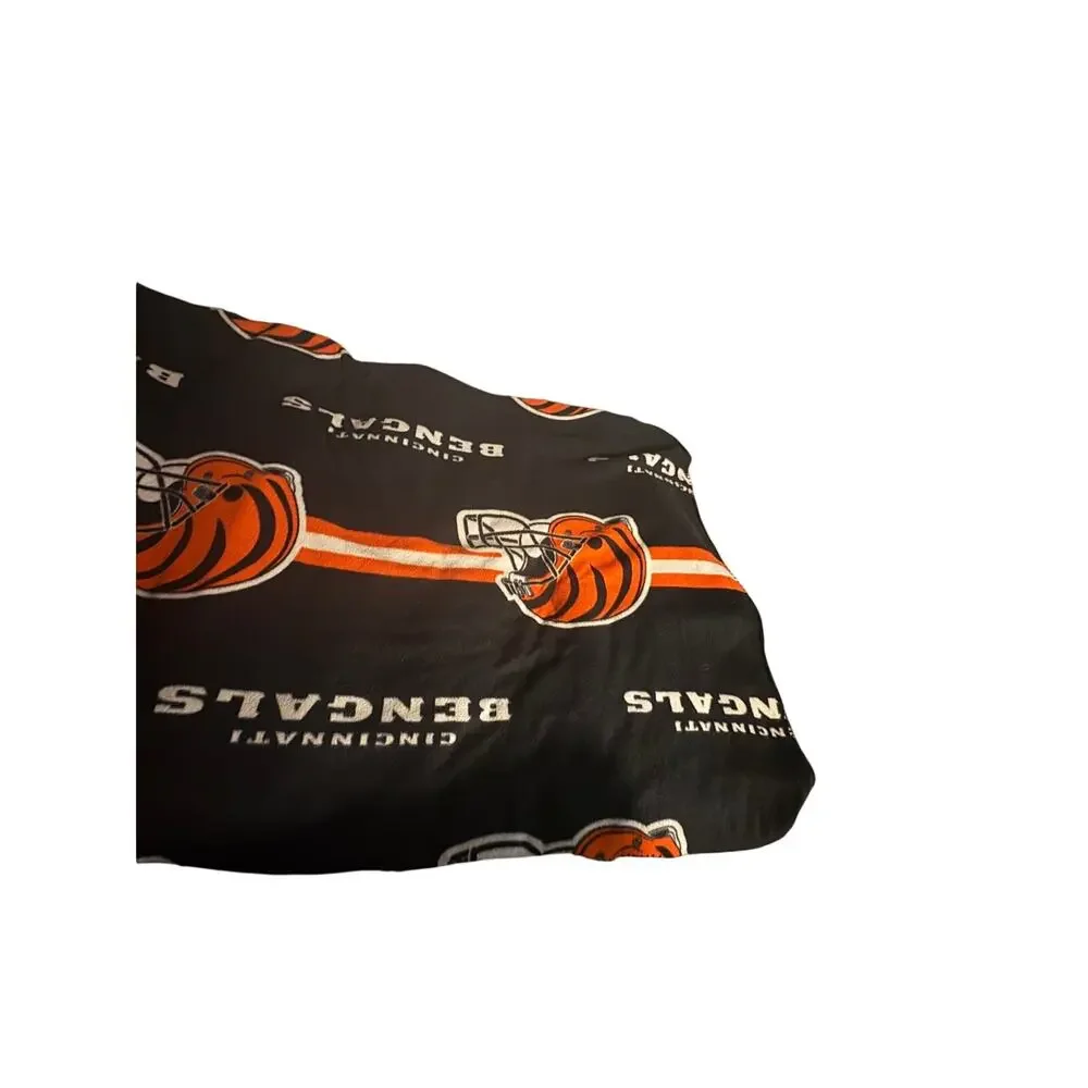 Cincinnati Bengals Throw Blanket Black Orange NFL Team Logo